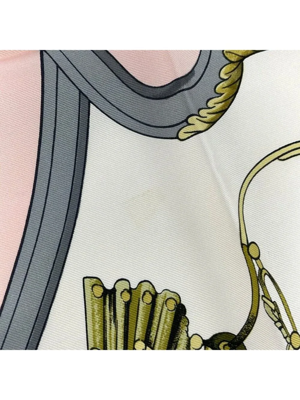 ★SOLD★ Hermes Scarf Carre 90 Pink Gray Multi Springs - Picture 5 of 5